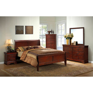 LOUIS PHILIPPE III Cherry 5 Pc. Queen Bedroom Set w/ 2NS