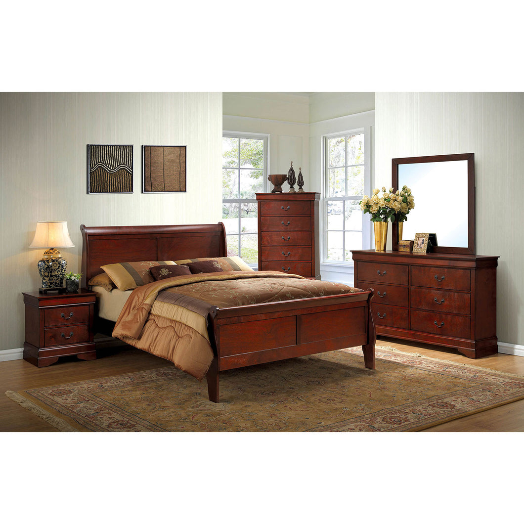 LOUIS PHILIPPE III Cherry 4 Pc. Queen Bedroom Set