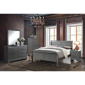 LOUIS PHILIPPE III Gray 4 Pc. Queen Bedroom Set