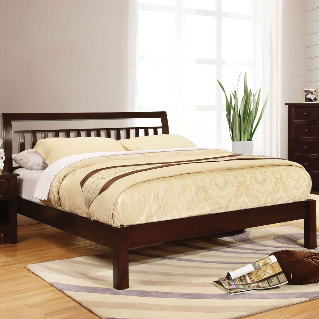 Corry Dark Walnut Queen Bed