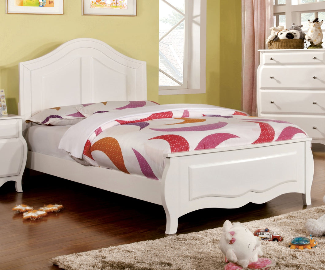 Roxana White Twin Bed