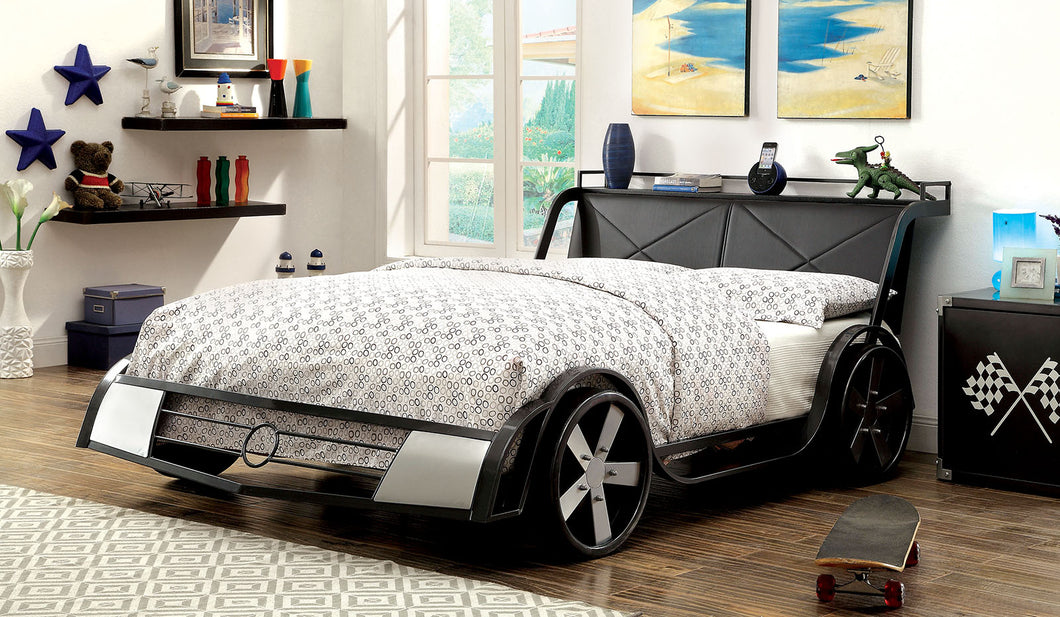 GT RACER Silver, Gun Metal Full Bed