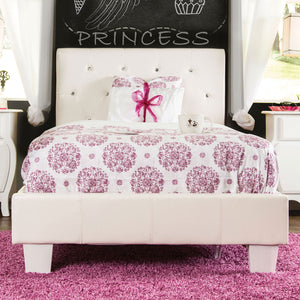 Velen White Twin Bed