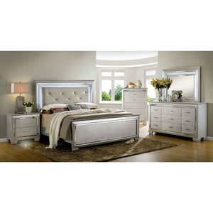 BELLANOVA Silver 5 Pc. Queen Bedroom Set w/ Chest