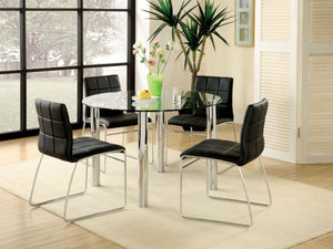 Kona I Black 5 Pc. Round Dining Table Set