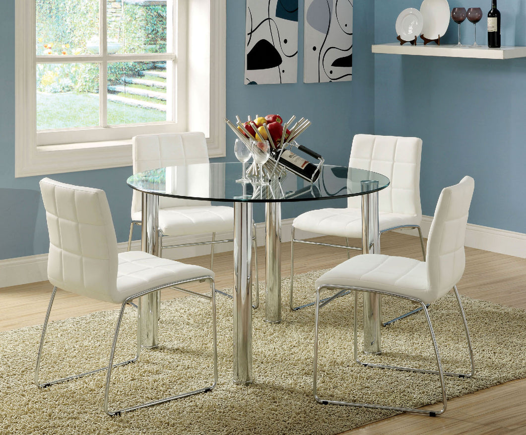 Kona I White 5 Pc. Round Dining Table Set image