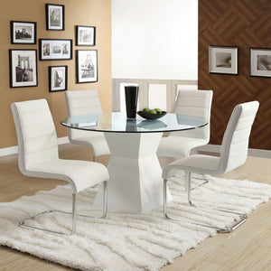 Mauna White Round Dining Table