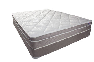 KALINA White/Gray 9" Euro Pillow Top Mattress, Queen