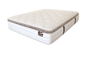 NEWPORT White 15" Euro Pillow Top Mattress, Cal.King