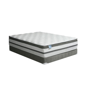 SIDDALEE White/Gray 16" Euro Pillow Top Mattress, Full