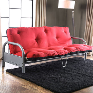 Aksel Black/Red Futon Mattress, Black & Red