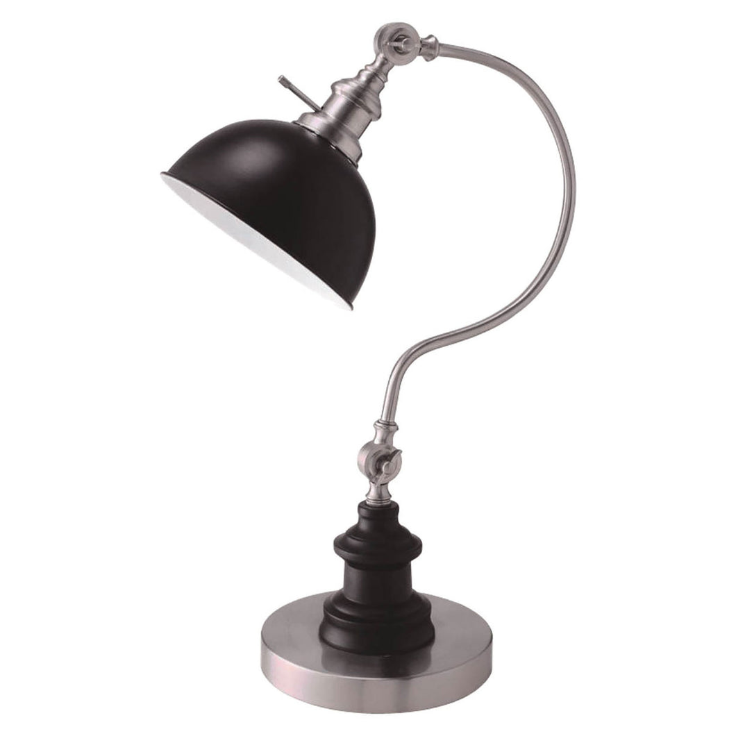 Briar Stain Nickel Table Lamp