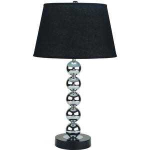 Opal Silver/Black 10"H Table Lamp (2/CTN)