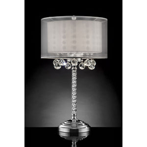 30"H Table Lamp, Hanging Crystal image