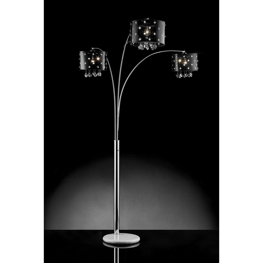 Bronte Black/Chrome Arch Lamp