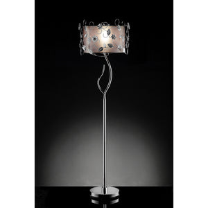 Elva Silver/Chrome Floor Lamp, Double Shade