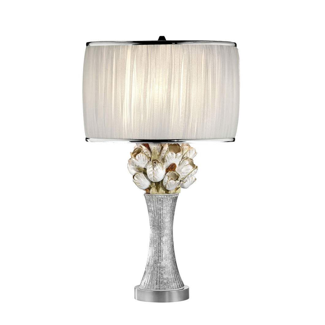 Simone White/Silver Table Lamp