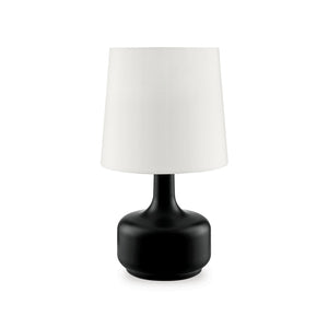 Farah Black 17"H Matte Black Table Lamp