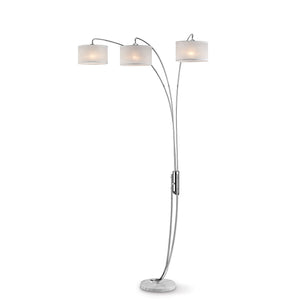 Leanne Off-White/Chrome Arch Lamp