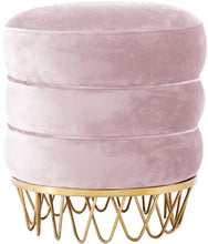 Load image into Gallery viewer, Revolve Pink Velvet Ottoman/Stool image
