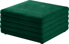 Load image into Gallery viewer, Lorenzo Green Velvet Ottoman image
