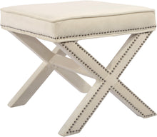 Load image into Gallery viewer, Nixon Cream Velvet Ottoman/Bench image
