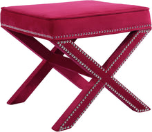 Load image into Gallery viewer, Nixon Pink Velvet Ottoman/Bench image
