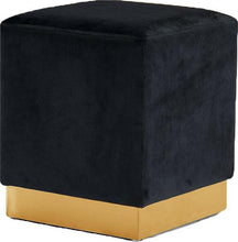 Load image into Gallery viewer, Jax Black Velvet Ottoman/Stool image
