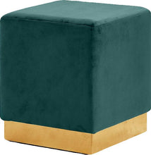 Load image into Gallery viewer, Jax Green Velvet Ottoman/Stool image
