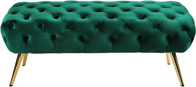 Amara Green Velvet Bench image