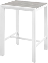 Load image into Gallery viewer, Nizuc Grey manufactured wood Outdoor Patio Aluminum Square Bar Table image
