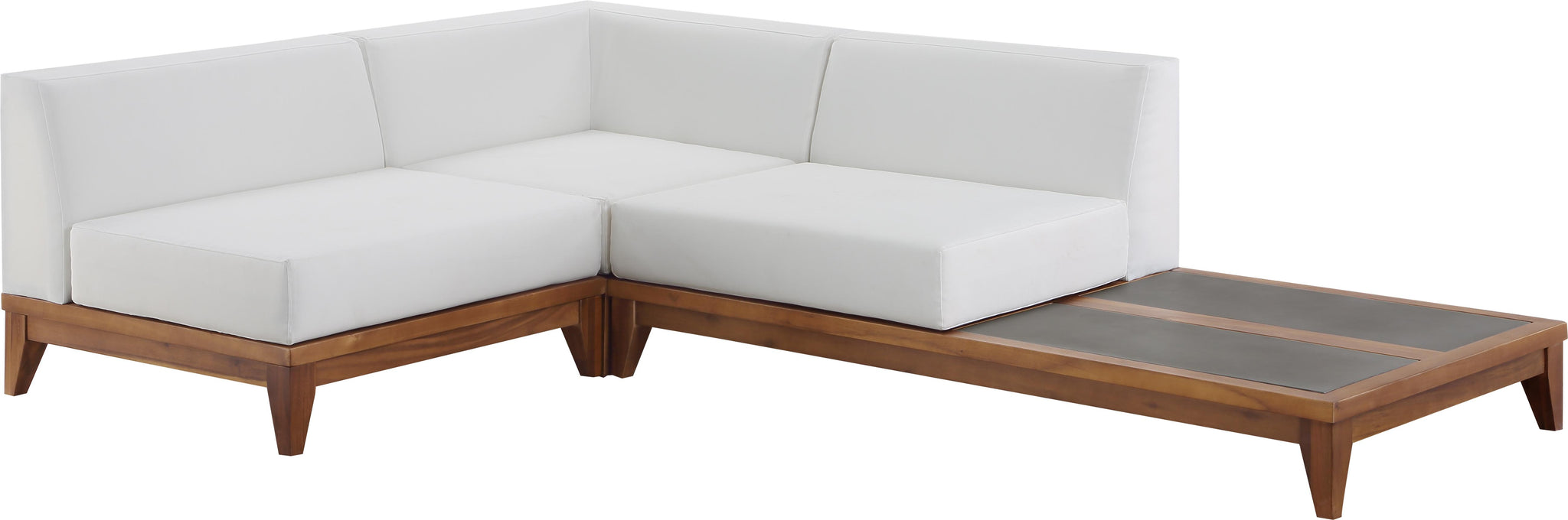 Meridian Furniture Rio Outdoor Off White Waterproof Modular Sectional 3A Meridian Furniture Rio Outdoor Off White Waterproof Modular Sectional 3A