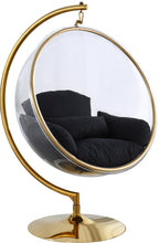 Load image into Gallery viewer, Luna Black Fabric Acrylic Swing Bubble Accent Chair (2 Boxes) image
