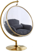 Load image into Gallery viewer, Luna Grey Fabric Acrylic Swing Bubble Accent Chair (2 Boxes) image
