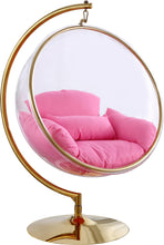 Load image into Gallery viewer, Luna Pink Fabric Acrylic Swing Bubble Accent Chair (2 Boxes) image

