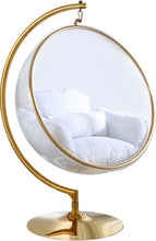 Load image into Gallery viewer, Luna White Fabric Acrylic Swing Bubble Accent Chair (2 Boxes) image
