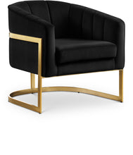Load image into Gallery viewer, Carter Black Velvet Accent Chair image
