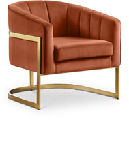 Load image into Gallery viewer, Carter Cognac Velvet Accent Chair image
