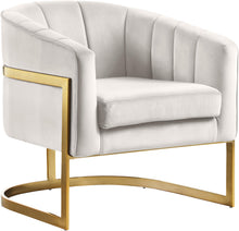Load image into Gallery viewer, Carter Cream Velvet Accent Chair image
