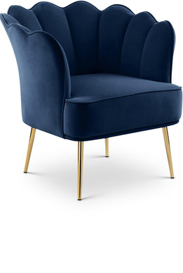 Jester Navy Velvet Accent Chair image