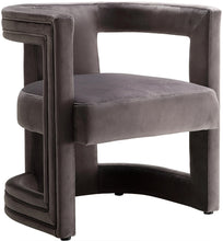 Load image into Gallery viewer, Blair Grey Velvet Accent Chair image
