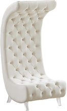 Load image into Gallery viewer, Crescent Cream Velvet Accent Chair image
