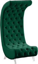 Load image into Gallery viewer, Crescent Green Velvet Accent Chair image
