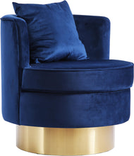 Load image into Gallery viewer, Kendra Navy Velvet Accent Chair image
