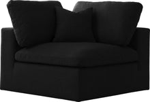 Load image into Gallery viewer, Serene Black Linen Fabric Deluxe Cloud Corner Chair image
