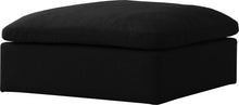Load image into Gallery viewer, Serene Black Linen Fabric Deluxe Cloud Ottoman image

