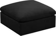 Load image into Gallery viewer, Plush Black Velvet Standard Cloud Modular Ottoman image
