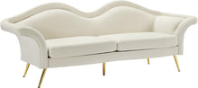 Load image into Gallery viewer, Lips Cream Velvet Sofa image
