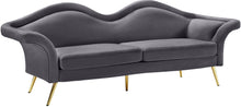Load image into Gallery viewer, Lips Grey Velvet Sofa image
