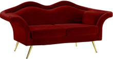 Load image into Gallery viewer, Lips Red Velvet Loveseat image
